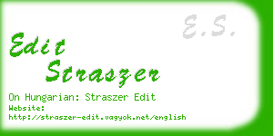 edit straszer business card